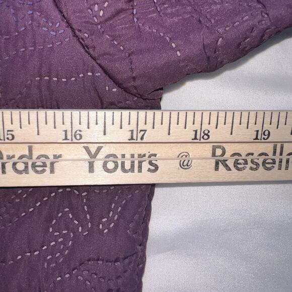 Kerrits Quilted Jacket Size L Plum Purple Unbridled Horse Full Zip Lightweight - Picture 8 of 11